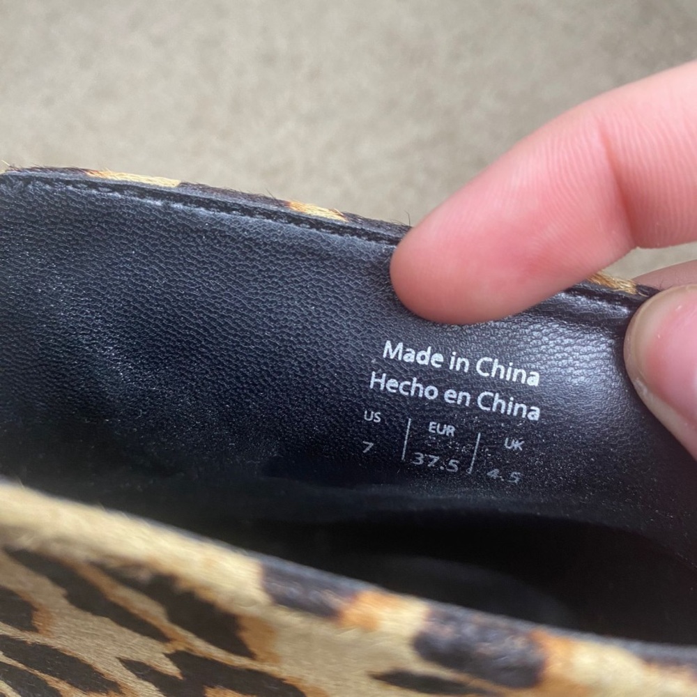 Leopard Print Aldo Boot Heels Size 7 - image 6